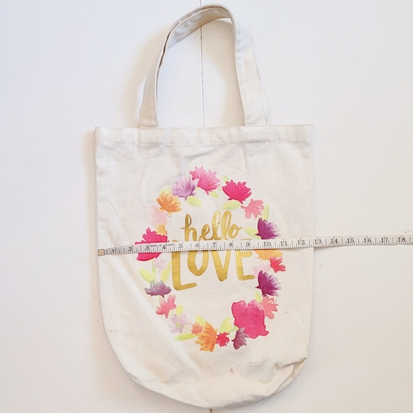 🌼Hello💓love Canvas Tote - Picture 2 of 10